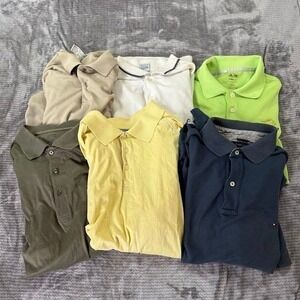 Modern and Vintage Mens Polo Shirt Bundle 6 Pack Mixed Colors Size Large‎
